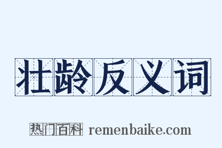 壮龄反义词是什么意思的图片